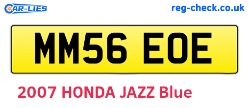 MM56EOE are the vehicle registration plates.