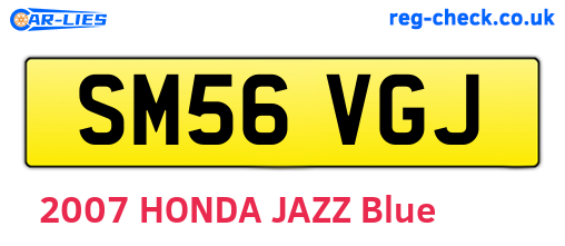 SM56VGJ are the vehicle registration plates.