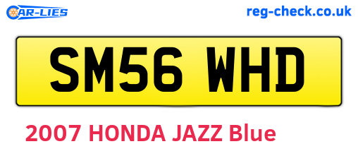 SM56WHD are the vehicle registration plates.