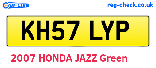 KH57LYP are the vehicle registration plates.