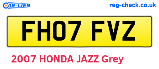 FH07FVZ are the vehicle registration plates.