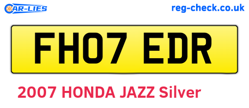 FH07EDR are the vehicle registration plates.