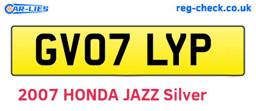 GV07LYP are the vehicle registration plates.