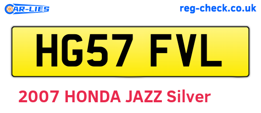 HG57FVL are the vehicle registration plates.