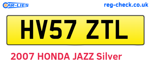 HV57ZTL are the vehicle registration plates.