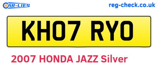 KH07RYO are the vehicle registration plates.