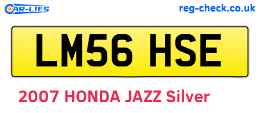 LM56HSE are the vehicle registration plates.