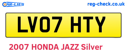 LV07HTY are the vehicle registration plates.