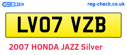 LV07VZB are the vehicle registration plates.