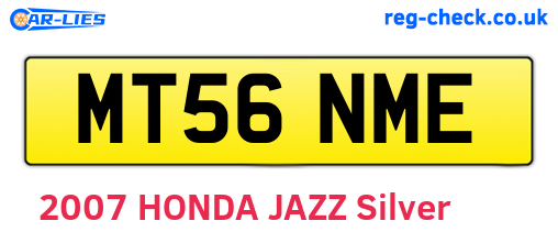 MT56NME are the vehicle registration plates.