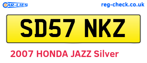 SD57NKZ are the vehicle registration plates.