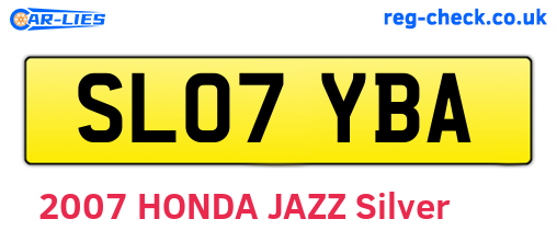 SL07YBA are the vehicle registration plates.