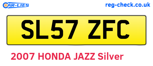 SL57ZFC are the vehicle registration plates.