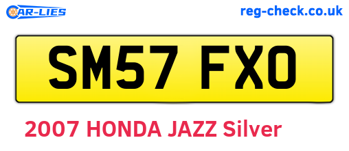 SM57FXO are the vehicle registration plates.