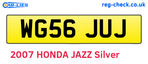 WG56JUJ are the vehicle registration plates.