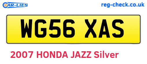 WG56XAS are the vehicle registration plates.