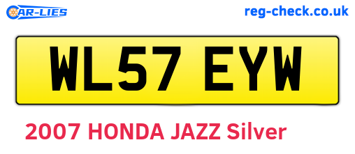 WL57EYW are the vehicle registration plates.
