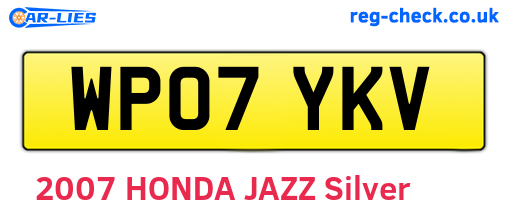 WP07YKV are the vehicle registration plates.