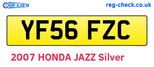 YF56FZC are the vehicle registration plates.