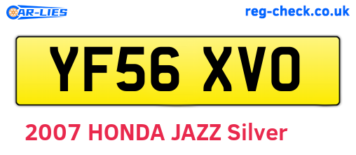 YF56XVO are the vehicle registration plates.