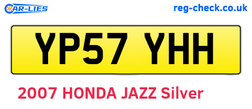 YP57YHH are the vehicle registration plates.