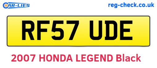 RF57UDE are the vehicle registration plates.