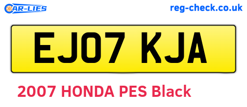 EJ07KJA are the vehicle registration plates.