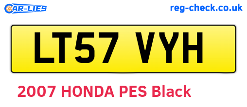 LT57VYH are the vehicle registration plates.