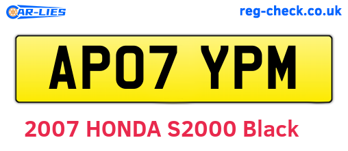 AP07YPM are the vehicle registration plates.