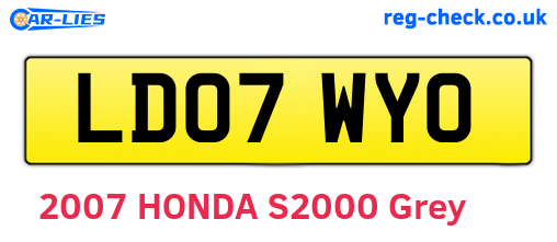 LD07WYO are the vehicle registration plates.