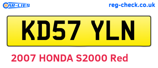 KD57YLN are the vehicle registration plates.