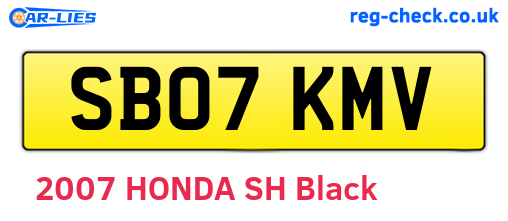 SB07KMV are the vehicle registration plates.