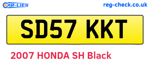 SD57KKT are the vehicle registration plates.