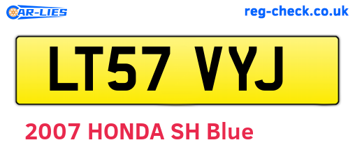 LT57VYJ are the vehicle registration plates.