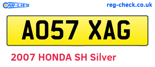 AO57XAG are the vehicle registration plates.