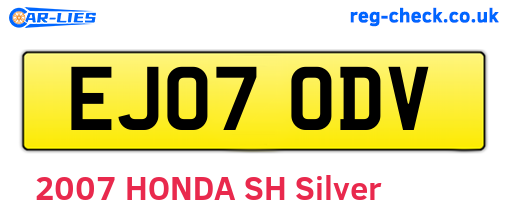 EJ07ODV are the vehicle registration plates.