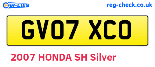 GV07XCO are the vehicle registration plates.