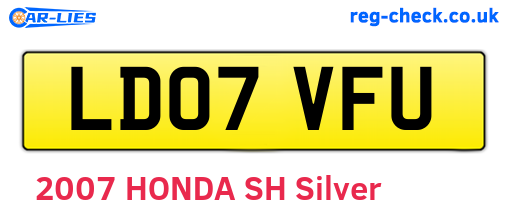 LD07VFU are the vehicle registration plates.