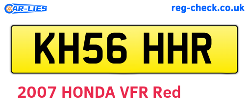 KH56HHR are the vehicle registration plates.