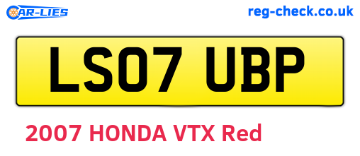 LS07UBP are the vehicle registration plates.