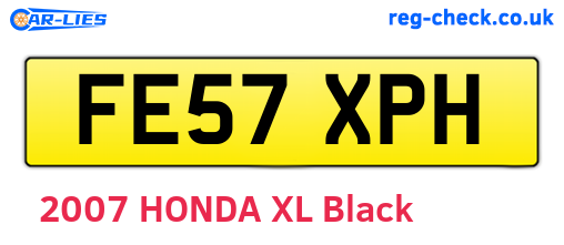 FE57XPH are the vehicle registration plates.