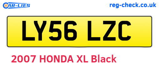 LY56LZC are the vehicle registration plates.