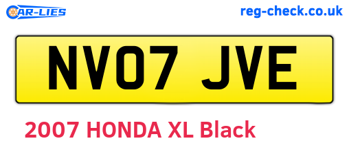 NV07JVE are the vehicle registration plates.