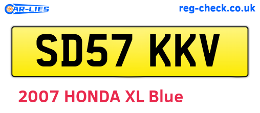 SD57KKV are the vehicle registration plates.