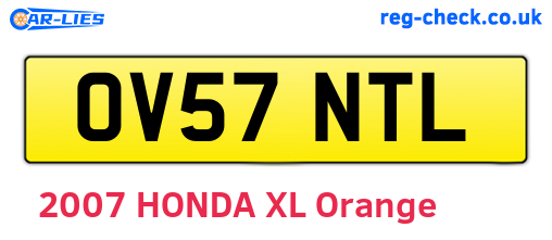 OV57NTL are the vehicle registration plates.