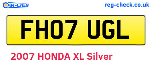 FH07UGL are the vehicle registration plates.