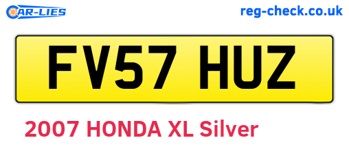 FV57HUZ are the vehicle registration plates.