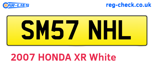 SM57NHL are the vehicle registration plates.