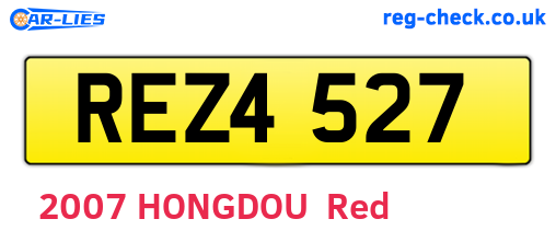 REZ4527 are the vehicle registration plates.