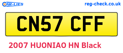 CN57CFF are the vehicle registration plates.